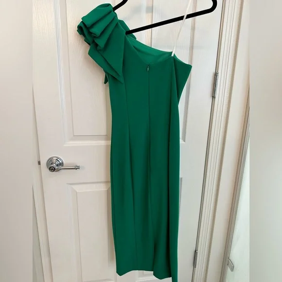 green emerald velvet dress Talia Long Sateen Corset Lace Up Back Dress Green / 12 main image 1